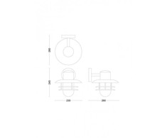 Sieninis šviestuvas Aplica pentru exterior Philips INYMA, 1xE27, max 25W, IP44 ,245x260x230mm, Negru