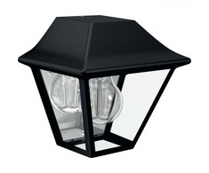 Sieninis šviestuvas Lauko žibintas Philips Alpenglow, 1xE27, max 42W, IP44, 130x181x170mm, juodas