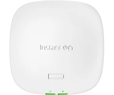 Maršrutizatorius Hewlett Packard (HP) Prieigos taškas HP HPE Networking Instant On AP21 (ES) Dvigubo radijo 2x2 „Wi-Fi 6“ prieigos taško paketas su ES maitinimo šaltiniu