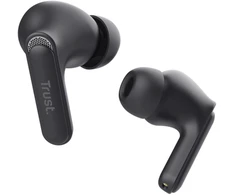 Trust Yavi – belaidės „Bluetooth TWS“ ausinės su įkrovimo dėklu ir ENC (juoda)