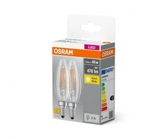 Lemputė Osram LED, B40, šiltai balta, E14, 4 W, 470 lm