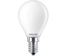 LED lemputė Philips P45, 4.3W, E14, 2700K, 470lm, matinė
