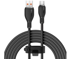 Baseus Pudding 100W USB-A – USB-C kabelis, 1,2 m – juodas