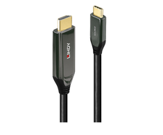 Adapterio Kabelis - LINDY USB Type C į HDMI 8K60 Adapterio Kabelis, 48Gbps, 2 m, Juodas
