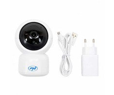 PNI IP390T 1080P vaizdo stebėjimo kamera su PTZ WiFi H264 +, palaiko 128GB Micro SD, naktinis matymas, Tuya programėlė, P2P, Android, iOS, skirta naudoti patalpose, sukiojasi paskui judesį, judesio aptikimo signalizacija
