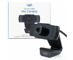 PNI CW1850 „Full HD“ internetinė kamera, USB jungtis, tvirtinimo spaustukas, integruotas mikrofonas