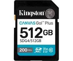 Atminties kortelė Kingston | Canvas Go! Plus | 512 GB | SD | Flash atminties klasė Class 10, UHS-I, U3, V30