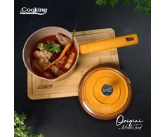 LIEDINĖ ALIUMINIO KEPTUVE SU DANGČIU 18X8,5 CM, 1,8 L, NICOLAI TAND, ORIGINI, COOKING BY HEINNER