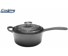 EMALIUOTA KETINIO KEPTUVO SU DANGČIU 19 X 9 CM, 1,8 L, MARMURO PILKO, „COOKING BY HEINNER“