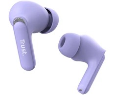 Trust Yavi – belaidės „Bluetooth TWS“ ausinės su įkrovimo dėklu ir ENC (violetinė)