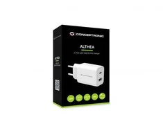 Įkroviklis Conceptronic Įkroviklis 2Port 33W, USB-C/USB-A PD balta