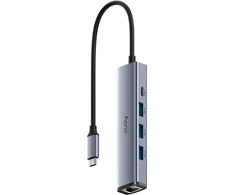 Cudy UH605 interface hub USB 3.2 Gen 1 (3.1 Gen 1) Type-C 5000 Mbit/s Pilkas, Sidabrinis