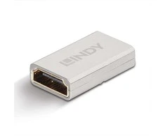 Adapteris - LINDY HDMI 2.1 F/F Adapteris, 48Gbps, 8K, UHD, 60Hz, Sidabrinis