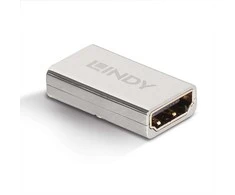 Adapteris - LINDY HDMI 2.1 F/F Adapteris, 48Gbps, 8K, UHD, 60Hz, Sidabrinis