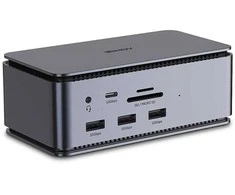 Nešiojamojo Kompiuterio Dokavimo Stotis - LINDY DST-Pro USB4 Dokas 8K/2x4K 60Hz, USB tipo A/C, HDMI, DP, 100W