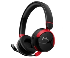 Belaidės žaidimų ausinės HP HyperX Cloud Mini (7G8F1AA), Juodos ir raudonos spalvos