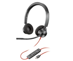 Hewlett Packard (HP) HP Poly Blackwire 3220 stereo USB-C ausinės + USB-C/A adapteris