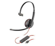 Hewlett Packard (HP) HP Poly Blackwire 3210 Vienpusės USB-C Ausinės +USB-C/A Adapteris