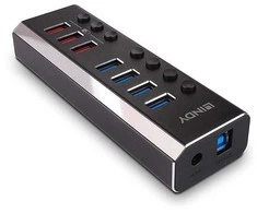 USB Hub - LINDY 4 Prievadų USB 3.0 Hub su 3 Greito Įkrovimo 3.0 Prievadais
