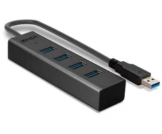USB Hub - LINDY USB 3.0 Hub, 4 Jungtys, Juodas