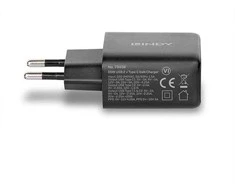 Įkroviklis - LINDY USB 2 x Type C GaN Įkroviklis, 65W, Juodas