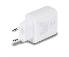 Įkroviklis - LINDY 30W USB Type A ir C Įkroviklis, Dvigubas Prievadas, PD Kompaktiškas Dizainas, Baltas