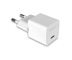 Įkroviklis - LINDY USB Type C GaN Įkroviklis, 20W, Baltas