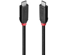 USB Kabelis - LINDY USB4 Type C Laidas, M/M, 40Gbps, 240W, 2 m, Juodas