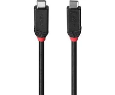 USB Kabelis - LINDY USB4 Type C Laidas, M/M, 40Gbps, 240W, 2 m, Juodas