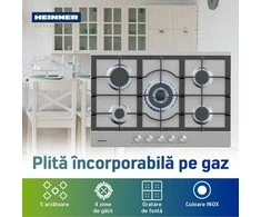 Kaitlentė HEINNER ĮMONTUOJAMA VIRYKLĖ HBH-M705IWFIX