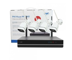 PNI House WiFi660 NVR 8 kanalų vaizdo stebėjimo rinkinys ir 4 lauko belaidės kameros 3Mpx, P2P, IP66