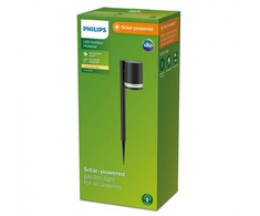 Philips Fyce Trädgårdslampa Rak Solcell Ultra Efficient LED 200lm Svart