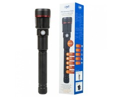 PNI Adventure F450 aliumininis žibintuvėlis su fokusavimo ir BOOST funkcija, 20 W LED, 1500 lm iki 450 m, išorinė baterija su USB išvestimi, micro USB įkrovimas, 4400 mAh baterija komplekte, veikia 10 valandų nepertraukiamai