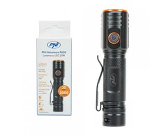PNI Adventure F650 LED žibintuvėlis su 20W LED, 2000lm, aliuminis, IPX6, baterija pridedama, USB C tipo įkrovimas