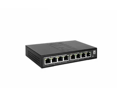 Šakotuvas Level One Switch LevelOne LevelOne GES-2108P jungiama ir tinklo jungtys Valdomas L2 Gigabit Ethernet (10/100/1000) PoE palaikymas Juodas