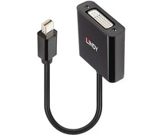 Adapteris - LINDY Mini DisplayPort į DVI Aktyvus Adapteris, 1920x1200@60Hz, 160mm, Juodas