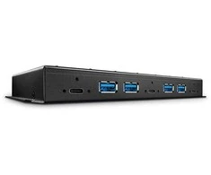 USB Hub - LINDY 7 Prievadų USB 3.2 Gen 2 Metalinis Hub, 10Gbps su Maitinimu