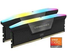 RAM CORSAIR VENGEANCE RGB 32GB 2x16GB DDR5 6000MT/s DIMM Nebuferinis 30-36-36-76 Std PMIC XMP 3.0 Juodas Heatspreader 1.4V