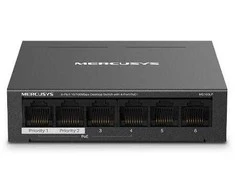 Šakotuvas MS106LP | Mercusys 6-Port 10/100 Mbps Desktop Switch with 4-Port PoE+ | Desktop | 10/100 Mbps (RJ-45) jungtys quantity 6