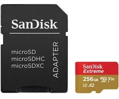 Atminties kortelė SanDisk Extreme Micro SDXC 512GB + SD adapteriai + 1 metų RescuePRO Deluxe iki 190MB/s &amp; 130MB/s Skaitymo/Rašymo greitis A2 C10 V30 UHS-I U3