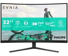 Žaidimų monitorius Philips Evnia 32M2C3500L, 32" QHD (2560x1440) lenktas VA, 180Hz, 1ms, HDR10, Adaptive Sync