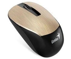 Pelės Genius Pelės NX- 7015, 1600DPI, 2.4 [GHz], optinis, 3rd, belaidis USB, aukso, AA