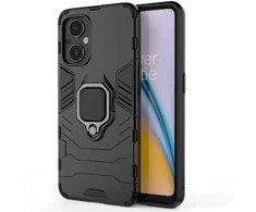 Hurtel Ring Armor hibridinis dėklas + magnetinis laikiklis skirtas OnePlus Nord N20 5G, juodas