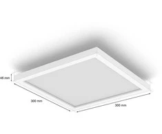 Lubinis šviestuvas Lampa sufitowa Signify Philips Hue Baltas &amp; Col. Amb. Surimu Panel 30x30cm Weiß
