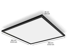 Lampa sufitowa Signify Philips Hue Baltas Amb. Aurelle Panelleuchte 60x60 Schw inkl DS