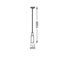 Pakabinamas šviestuvas Pakabinamas bėgelių šviestuvas LEDVANCE TRACKLIGHT PENDANT CYLINDER,1xGU10,baltas,ø5,5x150