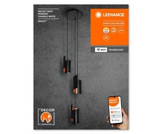 Ledvance 24,5W LED pakabinamas šviestuvas SMART+, juodas, 3000–6500K, dimeriuojamas