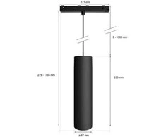 Pakabinamas šviestuvas Philips Hue Perifo cilindras pakabinamas juoda