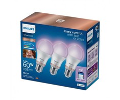 Philips Wiz Full Color Smart LED Bulb E27 3 gab. balta - Inteligentna żarówka