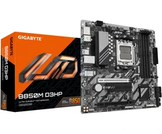 Pagrindinė plokštė GIGABYTE B850M D3HP Motherboard - AMD Ryzen 9000 Series CPUs, 5+2+2 Phases Digital VRM, iki 8200MHz DDR5 (OC), 1xPCIe 5.0 + 1xPCIe 4.0 M.2, GbE LAN, USB 3.2 Gen 2